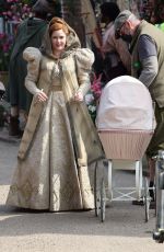 AMY ADAMS on the Set of Enchanted Sequel in Hambleden 03/28/2022
