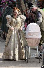 AMY ADAMS on the Set of Enchanted Sequel in Hambleden 03/28/2022