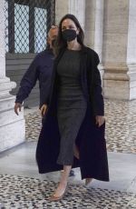 ANGELINA JOLIE Out and About in Rome 03/30/2022