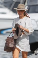 ANNA HEINRICH at a Boat in Harbor in Sydney 03/20/2022