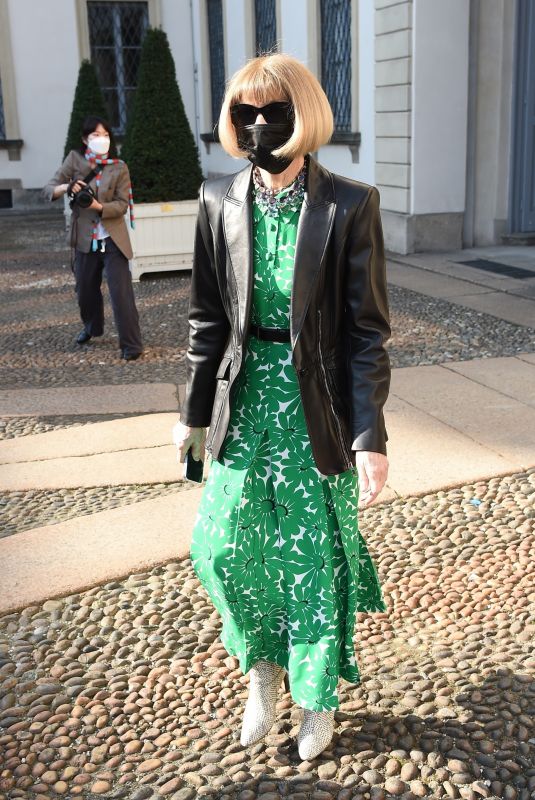 ANNA WINTOUR Out at Milan Fashion Week 02/27/2022