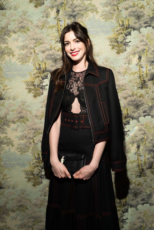 ANNE HATHAWAY at Gucci Honors Academy Awards Nominee in Beverly Hills 03/26/2022