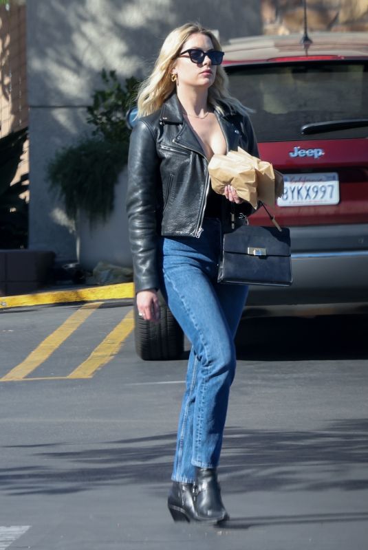 ASHLEY BENSON Out Having Lunch in Los Angeles 03/01/2022