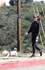ASHLEY GREENE Out Hiking with Friends in Los Angeles 02/27/2022