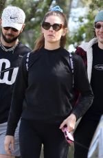 ASHLEY GREENE Out Hiking with Friends in Los Angeles 02/27/2022
