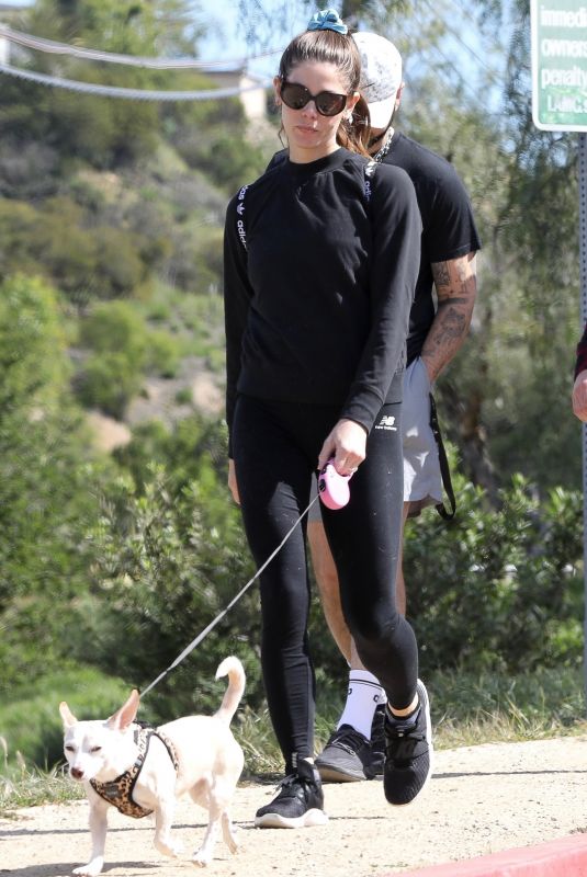 ASHLEY GREENE Out Hiking with Friends in Los Angeles 02/27/2022