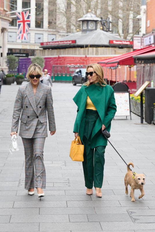 ASHLEY ROBERTS and AMANDA HOLDEN Leaves Global Radio in London 03/10/2022