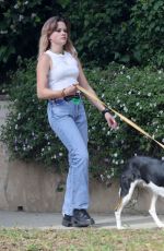 AVA PHILLIPPE Out with Her Dog in Los Angeles 03/04/2022