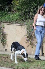 AVA PHILLIPPE Out with Her Dog in Los Angeles 03/04/2022