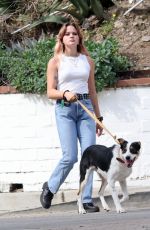 AVA PHILLIPPE Out with Her Dog in Los Angeles 03/04/2022