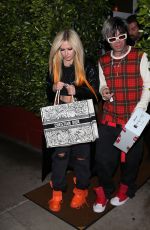 AVRIL LAVIGNE and Mod Son Leaves Giorgio Baldi in Santa Monica 03/16/2022