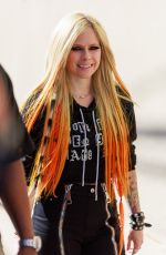 AVRIL LAVIGNE Arrives at Jimmy Kimmel Live in Los Angeles 02/28/2022