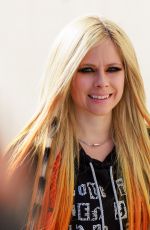 AVRIL LAVIGNE Arrives at Jimmy Kimmel Live in Los Angeles 02/28/2022