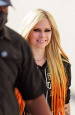 AVRIL LAVIGNE Arrives at Jimmy Kimmel Live in Los Angeles 02/28/2022
