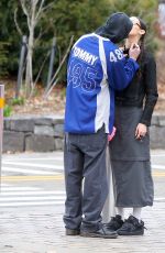 BELLA HADID and Marc Kalman at Hudson River Park in New York 03/20/2022