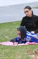 BELLA HADID and Marc Kalman at Hudson River Park in New York 03/20/2022