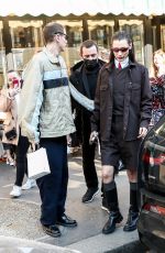 BELLA HADID and Marc Kalman Leaves Cafe de Flore in Paris 03/07/2022