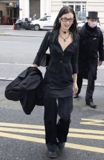 BELLA HADID Back to Royal Monceau Hotel in Paris 03/02/2022
