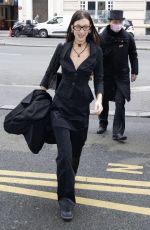 BELLA HADID Back to Royal Monceau Hotel in Paris 03/02/2022