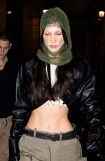 BELLA HADID Heading to Dinner in Paris 03/01/2022