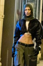 BELLA HADID Heading to Dinner in Paris 03/01/2022