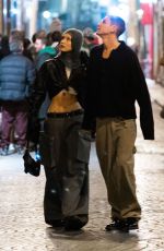 BELLA HADID Heading to Dinner in Paris 03/01/2022