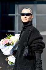 BELLA HADID Leaves Balenciaga Fall/Winter 2022/2023 Fashion Show in Paris 03/06/2022