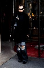 BELLA HADID Leaves Her Hotel in Paris 03/06/2022