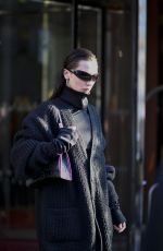 BELLA HADID Leaves Her Hotel in Paris 03/06/2022