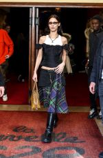 BELLA HADID Leaves Vivienne Westwood Fashion Show at Cabaret La Nouvelle Eve in Paris 03/05/2022