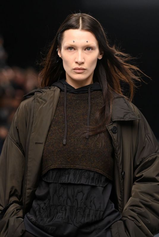 BELLA HADID Walks Runway at Givenchy Fashion Show in Paris 03/06/2022