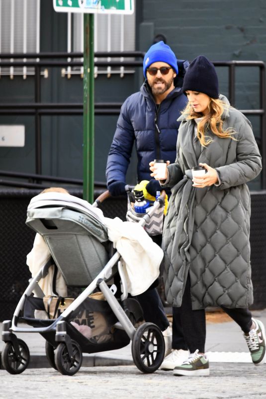 BLAKE LIVELY and  Ryan Reynolds Out with Her Baby in New York 03/30/2022
