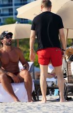 BONNIE MUELLER and Cedric Gervais at a Beach in Miami 03/20/2022