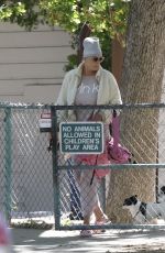 BRIGITTE NIELSEN Out at a Park in Los Angeles 03/22/2022