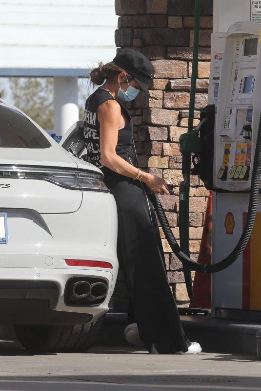 BROOKE BURKE at a Gas Station in Malibu 02/28/2022