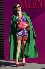 CAMELIA JORDANA Arives at Valentino Show at Paris Fashion Week 03/06/2022 