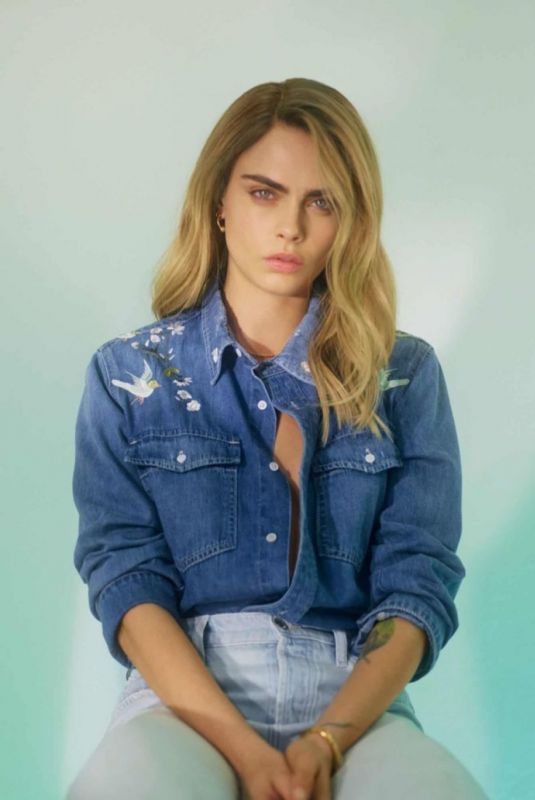 CARA DELEVINGNE for 7 for All Mankind 2022 Campaign