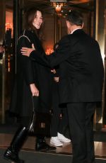 CARLA BRUNI Arrives at Hotel Bristol in Paris 03/19/2022
