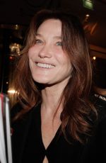 CARLA BRUNI Arrives at Hotel Bristol in Paris 03/19/2022