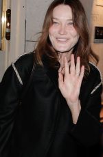 CARLA BRUNI Arrives at Hotel Bristol in Paris 03/19/2022