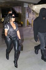 CHANEY JONES and Kanye West Arrives at Lakers game at Crypto.com Arena in Los Angeles 03/11/2022