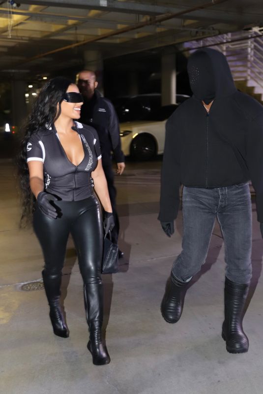 CHANEY JONES and Kanye West Arrives at Lakers game at Crypto.com Arena in Los Angeles 03/11/2022