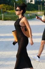 CHANTEL JEFFRIES in a Black Bikini at a Beach of Setai Hotel in Miami 03/20/2022
