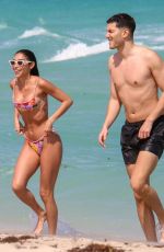 CHANTEL JEFFRIES in Bikini at a Beach in Miami 03/24/2022