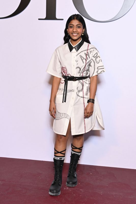 CHARITHRA CHANDRAN at Dior Show at Paris Fashion Week 03/01/2022