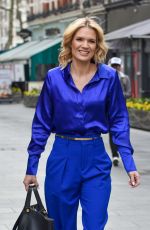 CHARLOTTE HAWKINS Arrives at Global Radio in London 03/09/2022