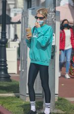 CHARLOTTE MCKINNET Out for Iced Latte in Pacific Palisades 03/03/2022