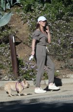 CHERYL BURKE Out with Her Dog in Los Angeles 03/02/2022