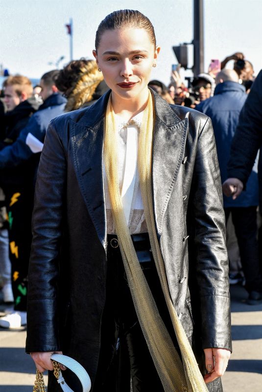 CHLOE MORETZ Arrives at Louis Vuitton Fashion Show in Paris 03/07/2022