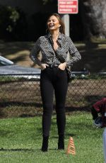 CHRISSY TEIGEN and John Legend Arrives at a Park in Beverly Hills 03/05/2022